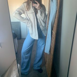 Abercrombie and Fitch cream shacket